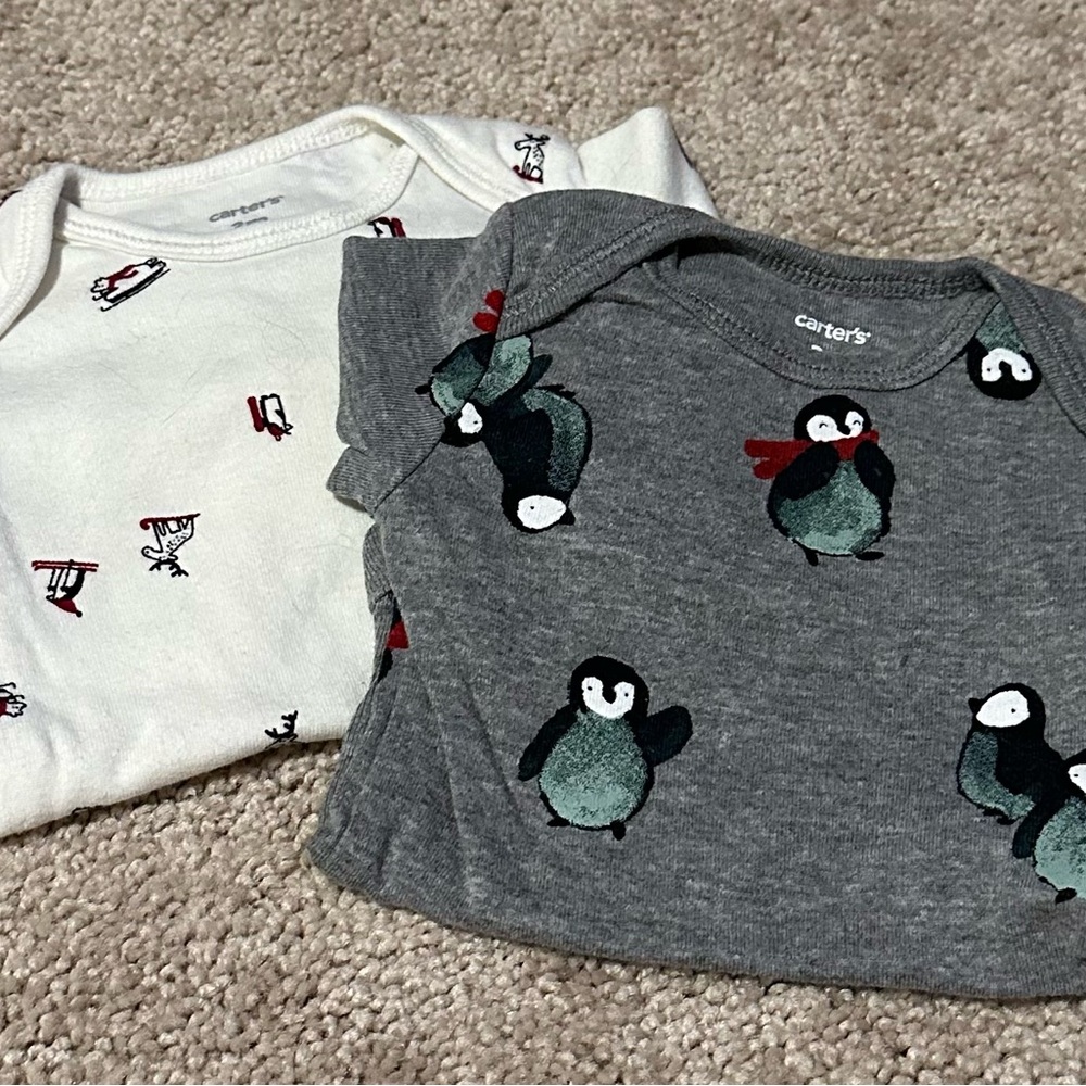 2 Christmas onesies